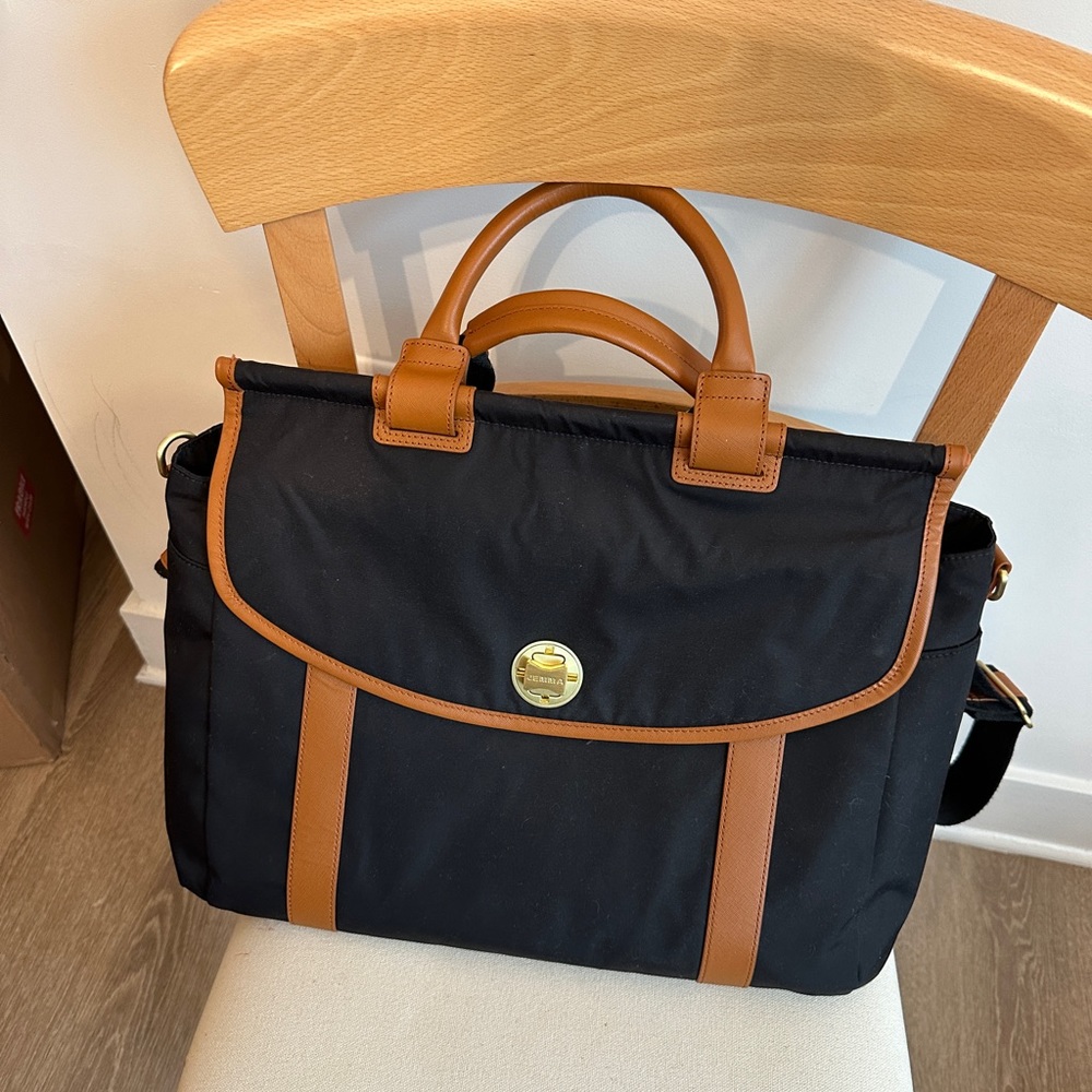 Jemma bag Jules backpack black with brown trim